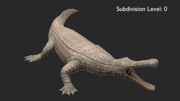 Realistic Sarcosuchus 3D Model Rigged 3D Model Creature Guard 9