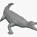 Realistic Sarcosuchus Rigged 3D Model(2)