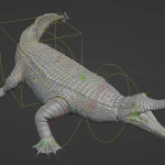 Realistic Sarcosuchus Rigged 3D Model(3)