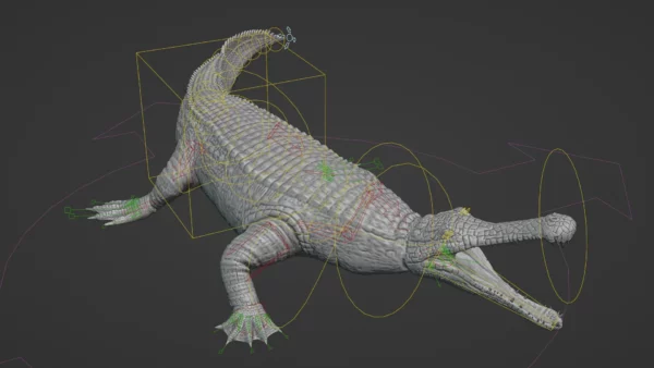 Realistic Sarcosuchus 3D Model Rigged 3D Model Creature Guard 16