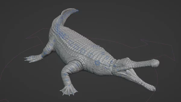 Realistic Sarcosuchus 3D Model Rigged 3D Model Creature Guard 17