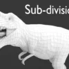 Low Poly Tyrannosaurus Rex 3D Model Rigged 3D Model Creature Guard 59