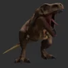 Realistic Tyrannosaurus Rex 3D Model Rigged Low Poly 3D Model Creature Guard 30
