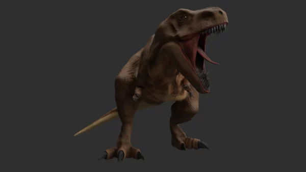 Realistic Tyrannosaurus Rex 3D Model Rigged Low Poly 3D Model Creature Guard 7