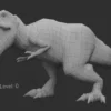 Realistic Tyrannosaurus Rex 3D Model Rigged Low Poly 3D Model Creature Guard 40