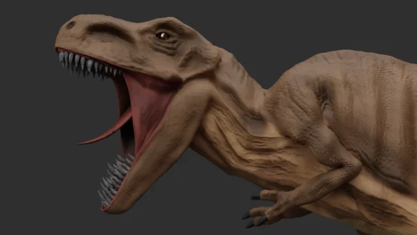 Realistic Tyrannosaurus Rex 3D Model Rigged Low Poly 3D Model Creature Guard 3