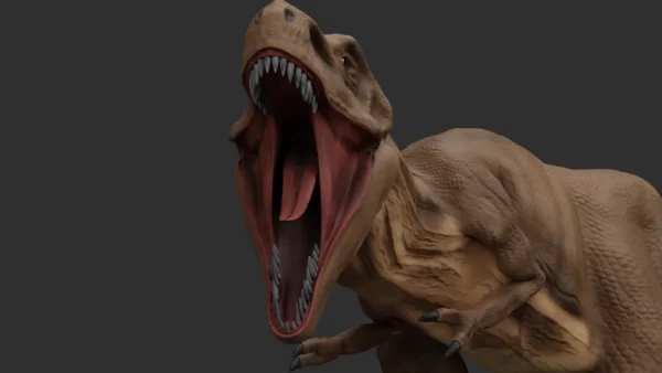 Realistic Tyrannosaurus Rex 3D Model Rigged Low Poly 3D Model Creature Guard 5