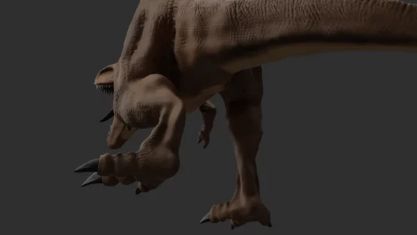 Realistic Tyrannosaurus Rex 3D Model Rigged Low Poly 3D Model Creature Guard 12