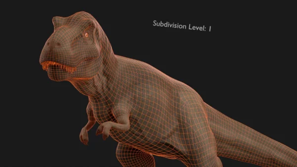 Tyrannosaurus Rigged and Animated 3D Model 3D Model Creature Guard 36