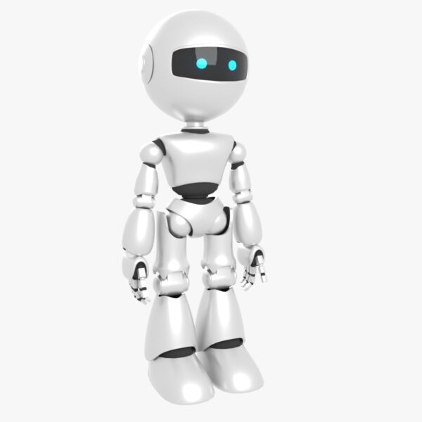 White Robot Rigged 3D Model 3D Model Creature Guard