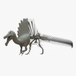 Spinosaurus Rigged Basemesh Skeleton(1)