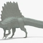 Spinosaurus Rigged Basemesh Skeleton(3)