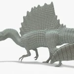 Spinosaurus Rigged Basemesh Skeleton(7)