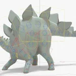 Stegosaurus Rigged Basemesh Skeleton(19)