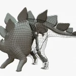 Stegosaurus Rigged Basemesh Skeleton(2)