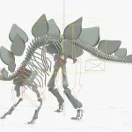 Stegosaurus Rigged Basemesh Skeleton(22)
