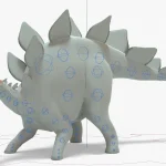 Stegosaurus Rigged Basemesh Skeleton(23)