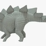 Stegosaurus Rigged Basemesh Skeleton(3)
