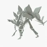 Stegosaurus Rigged Basemesh Skeleton(6)