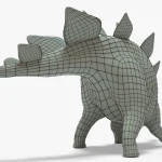 Stegosaurus Rigged Basemesh Skeleton(7)