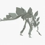 Stegosaurus Rigged Basemesh Skeleton(8)