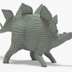 Stegosaurus Rigged Basemesh Skeleton(9)