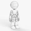 White Robot Rigged 3D Model 3D Model Creature Guard 43