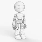 White Robot Rigged 3D Model(17)