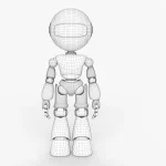 White Robot Rigged 3D Model(18)