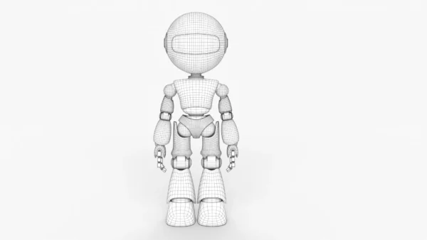 White Robot Rigged 3D Model 3D Model Creature Guard 18