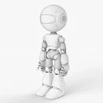 White Robot Rigged 3D Model(19)