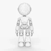 White Robot Rigged 3D Model 3D Model Creature Guard 46
