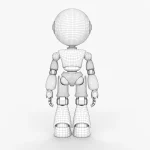 White Robot Rigged 3D Model(20)