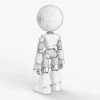 White Robot Rigged 3D Model 3D Model Creature Guard 47