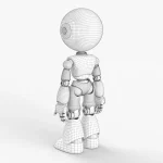 White Robot Rigged 3D Model(21)