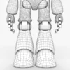 White Robot Rigged 3D Model 3D Model Creature Guard 52