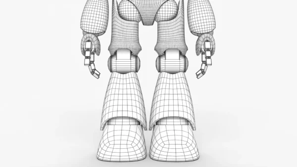 White Robot Rigged 3D Model 3D Model Creature Guard 26