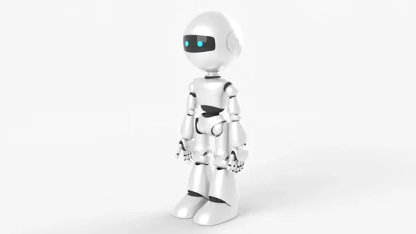 White Robot Rigged 3D Model 3D Model Creature Guard 5