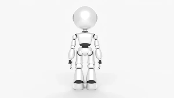 White Robot Rigged 3D Model 3D Model Creature Guard 10