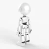 White Robot Rigged 3D Model 3D Model Creature Guard 37