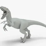 realistic velociraptor 3d model(1)