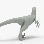 realistic velociraptor 3d model(4)