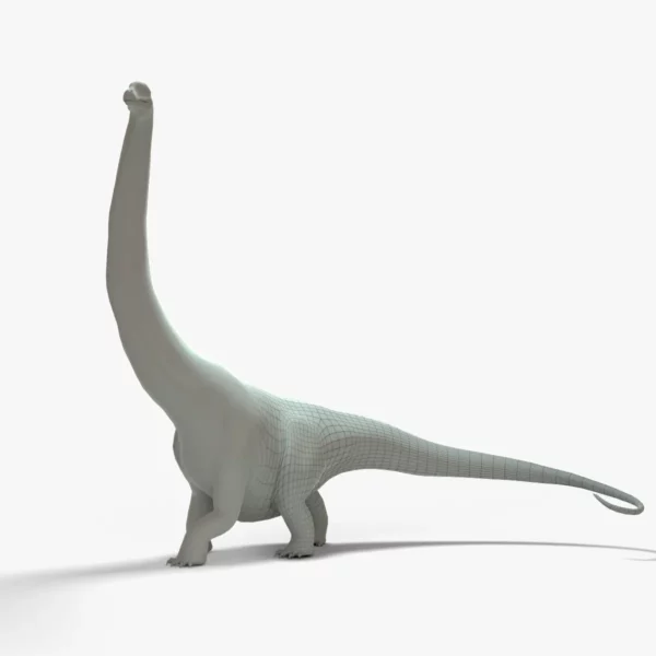 Argentinosaurus 3D Model Rigged Basemesh Skeleton 3D Model Creature Guard 5