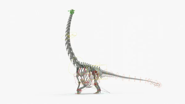 Argentinosaurus 3D Model Rigged Basemesh Skeleton 3D Model Creature Guard 16