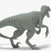 Atrociraptor 3D Model Rigged Basemesh Skeleton 3D Model Creature Guard 28