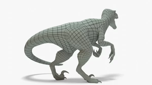 Atrociraptor 3D Model Rigged Basemesh Skeleton 3D Model Creature Guard 8