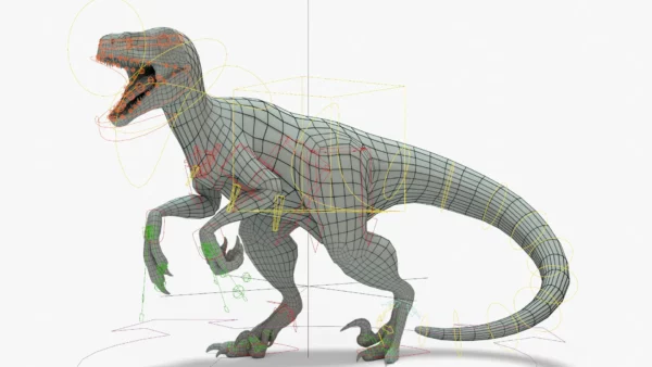 Atrociraptor Rigged Basemesh 3D Model 3D Model Creature Guard 24
