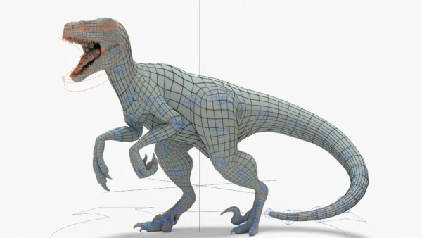 Atrociraptor Rigged Basemesh 3D Model 3D Model Creature Guard 25