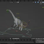 Camarasaurus rigged 3d