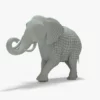 Elephant 3D Model Rigged Basemesh